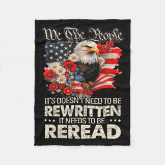 Couverture Polaire Drapeau américain La constitution des États-Unis d