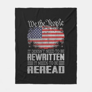 Couverture Polaire Drapeau américain La constitution des États-Unis d