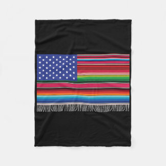 Couverture Polaire Drapeau Américain Mexicain Serape Cinco De Mayo Po