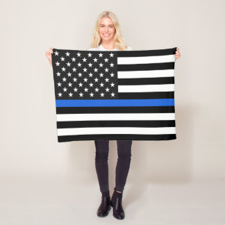 Couverture Polaire Drapeau américain mince de Blue Line