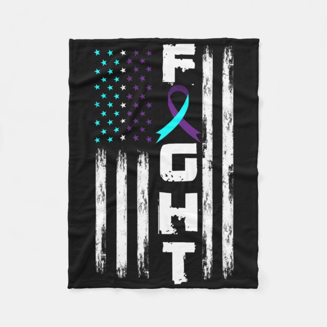 Couverture Polaire Drapeau américain patriotique Prévention du suicid (Devant)