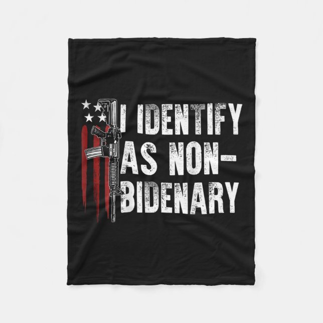 Couverture Polaire Drapeau américain que j'identifie comme non-bidena (Devant)