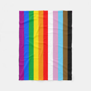 Couverture Polaire Drapeau arc-en-ciel de la fierté LGBTQ+ INCLUSIF