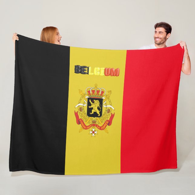 Couverture Polaire Drapeau belge (En situation)