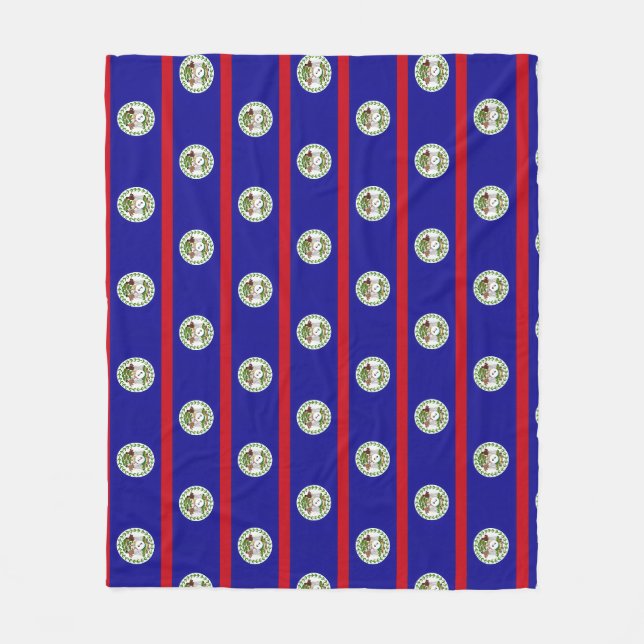 Couverture Polaire Drapeau bélizien (Devant)