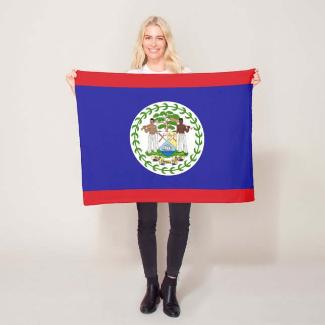 Couverture Polaire Drapeau bélizien (En situation)
