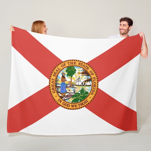 Couverture Polaire Drapeau Blanche polaire (En situation)