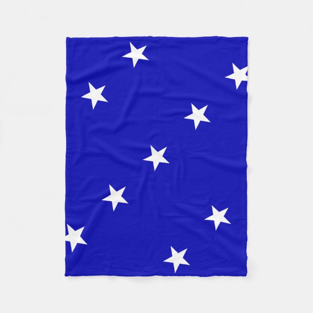 Couverture Polaire Drapeau bleu mignon (Devant)