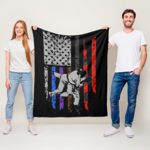 Couverture Polaire Drapeau brésilien Jiu Jitsu Classement Étoiles e