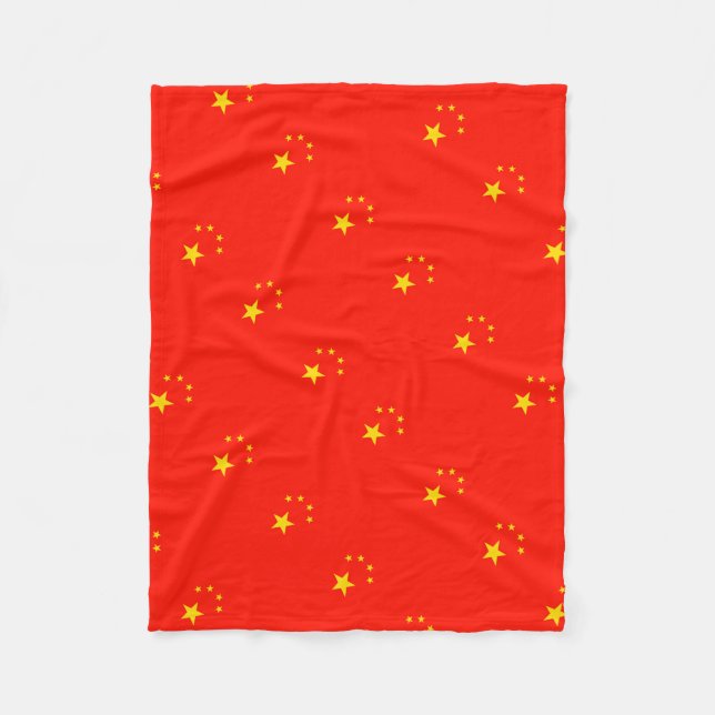 Couverture Polaire Drapeau Chine - Haute qualité (Devant)