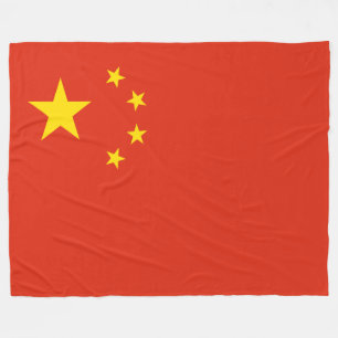 Couverture Polaire Drapeau chinois (Chine) Blanche polaire