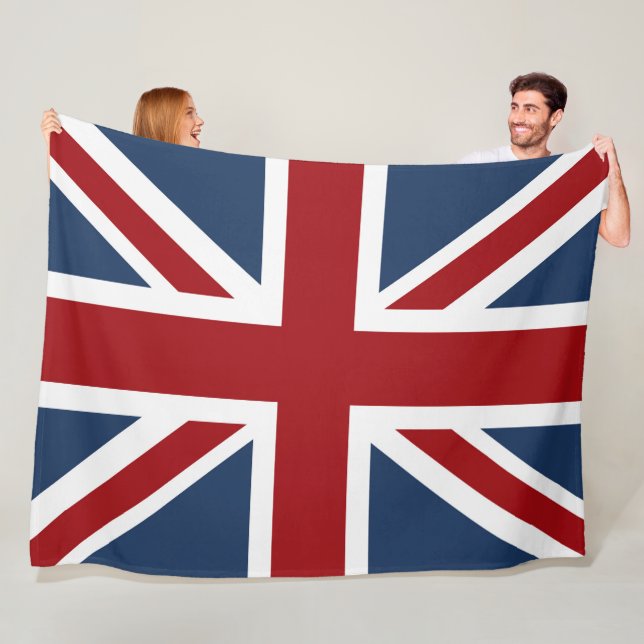 Couverture Polaire Drapeau classique d'Union Jack (En situation)