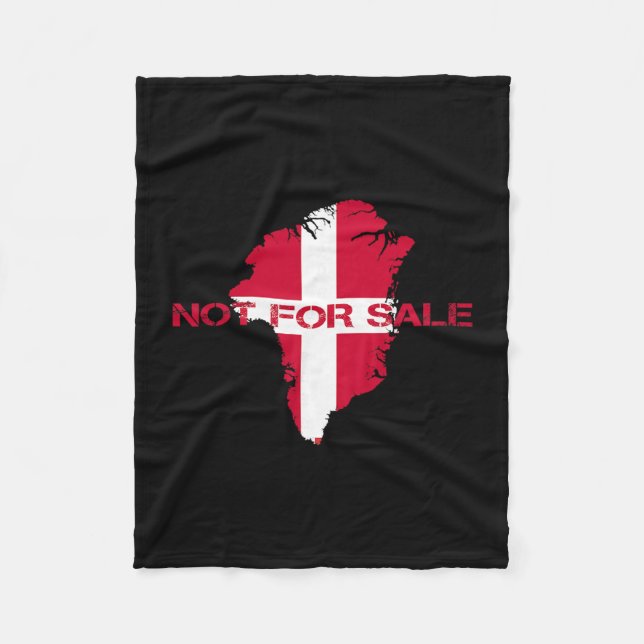 Couverture Polaire Drapeau Danemark Le Groenland n'est pas à vendre A (Devant)