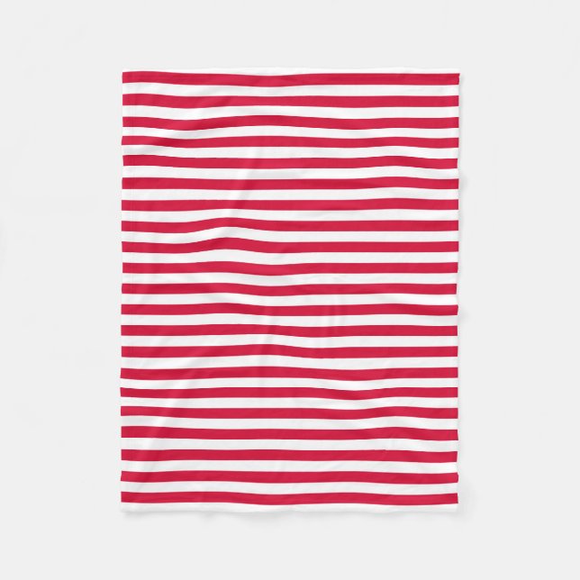 Couverture Polaire drapeau danemark rayures pays motif couleur rouge  (Devant)