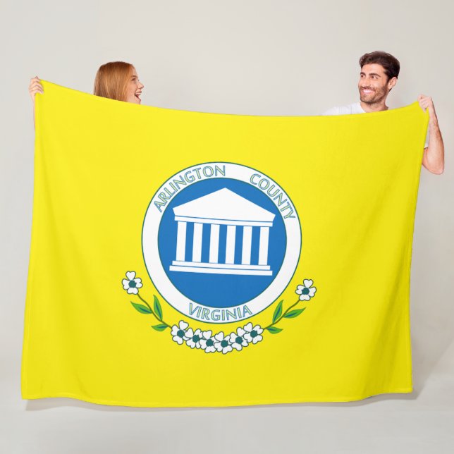 Couverture Polaire Drapeau d'Arlington (Virginie) (En situation)