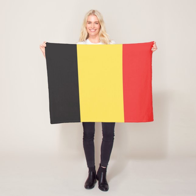 Couverture Polaire Drapeau de Belgique (En situation)