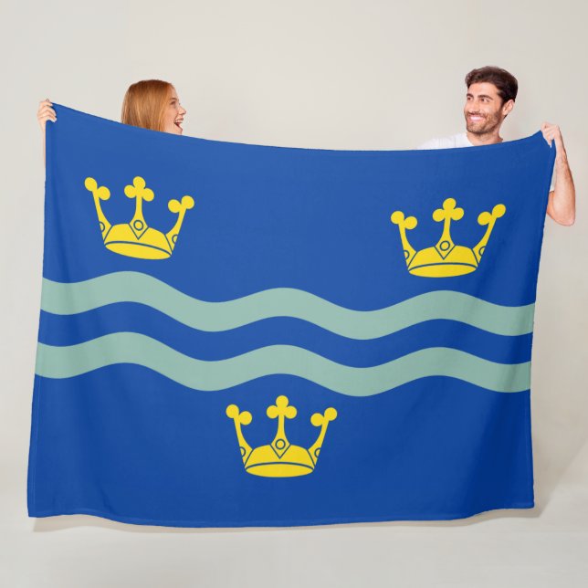 Couverture Polaire Drapeau de Cambridgeshire (Comté d'Angleterre, Roy (En situation)