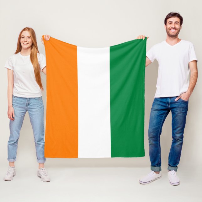 Couverture Polaire Drapeau de Côte d'Ivoire (En situation)