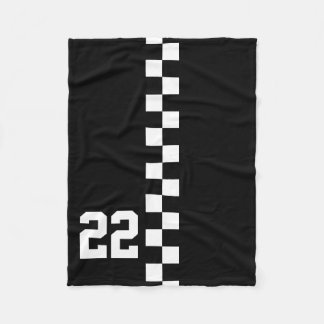 Couverture Polaire Drapeau De Course Personnalisé Noir Et Blanc