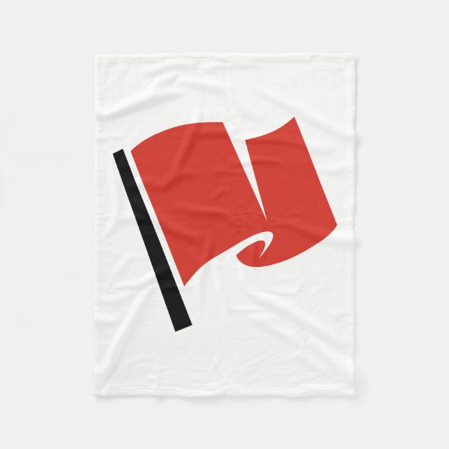 Couverture Polaire Drapeau de course rouge (Devant)