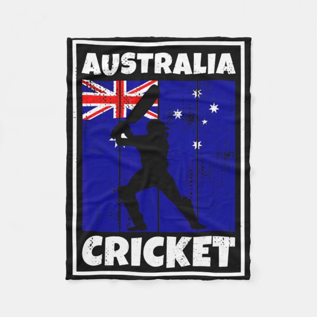 Couverture Polaire Drapeau de fan de cricket australien Drapeau de l' (Devant)