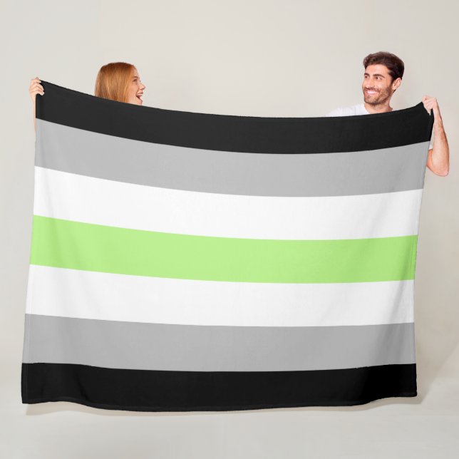 Couverture Polaire Drapeau de fierté Agender – Identité Agender LGBTQ (En situation)