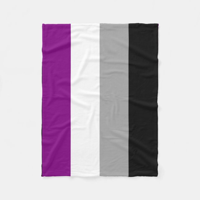 Couverture Polaire Drapeau de fierté asexué (Devant)