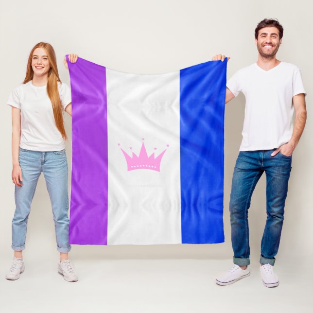 Couverture Polaire Drapeau de fierté de la culture drag de SlipperyJo (En situation)