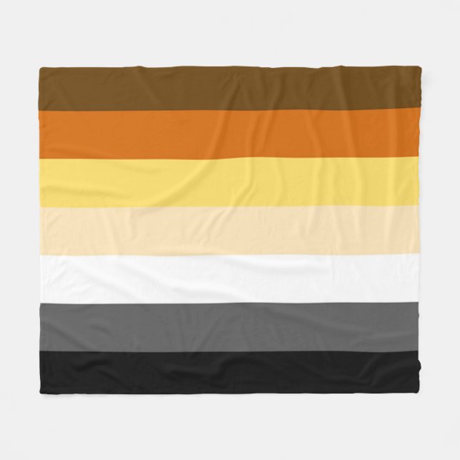 Couverture Polaire Drapeau de fierté des ours (Devant (Horizontal))