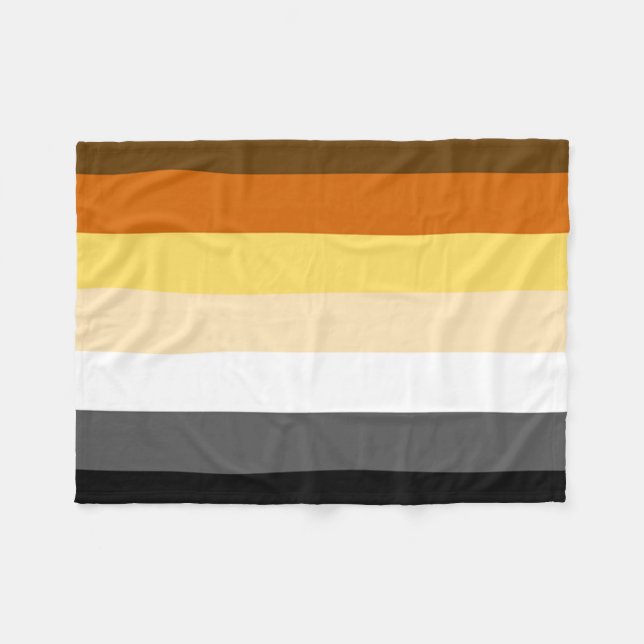 Couverture Polaire Drapeau de fierté Gay Bear (Devant (Horizontal))
