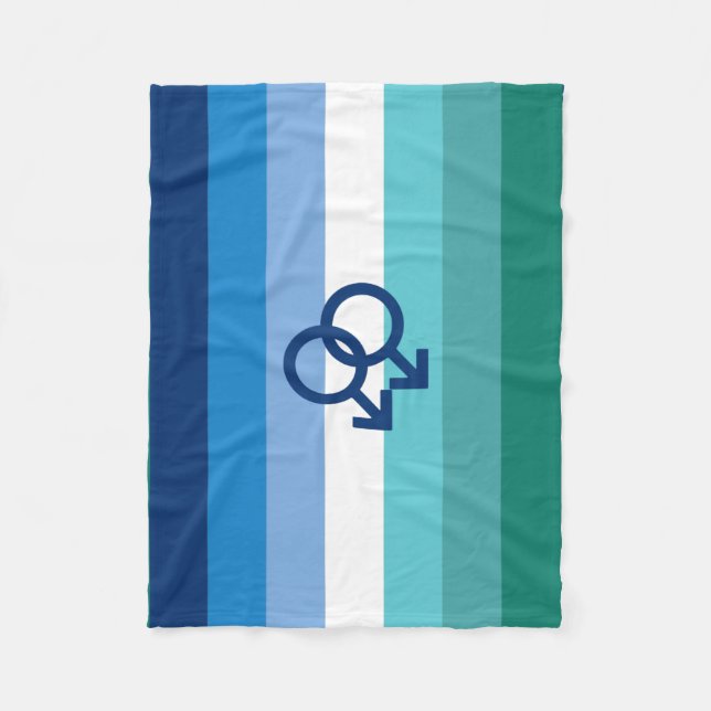 Couverture Polaire Drapeau de fierté gay MLM (Devant)