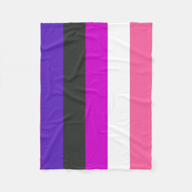 Couverture Polaire Drapeau de fierté genderfluid (Devant)