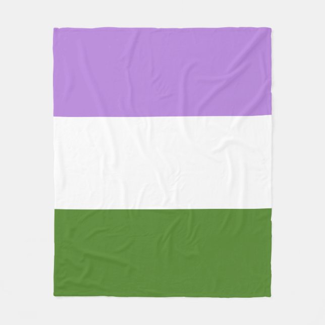 Couverture Polaire Drapeau de fierté genderqueer (Devant)