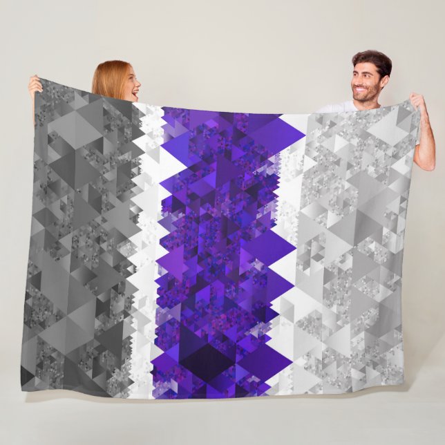 Couverture Polaire Drapeau de fierté Greygender Boho Géométrique Mod  (En situation)