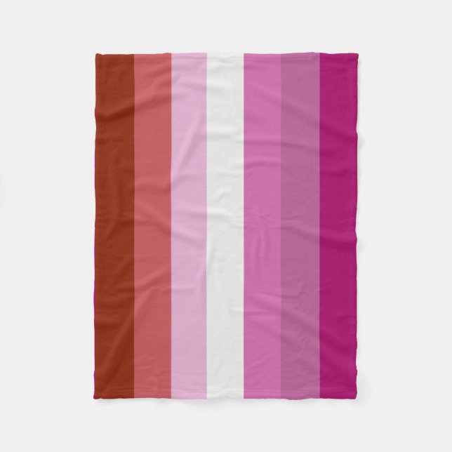 Couverture Polaire Drapeau de fierté lesbienne (Origine) (Devant)