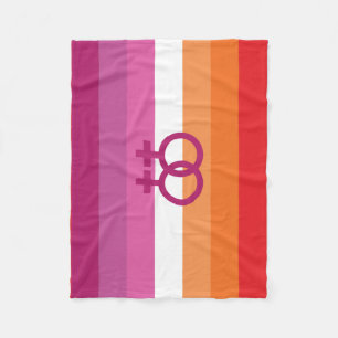 Couverture Polaire Drapeau de fierté lesbienne WLW