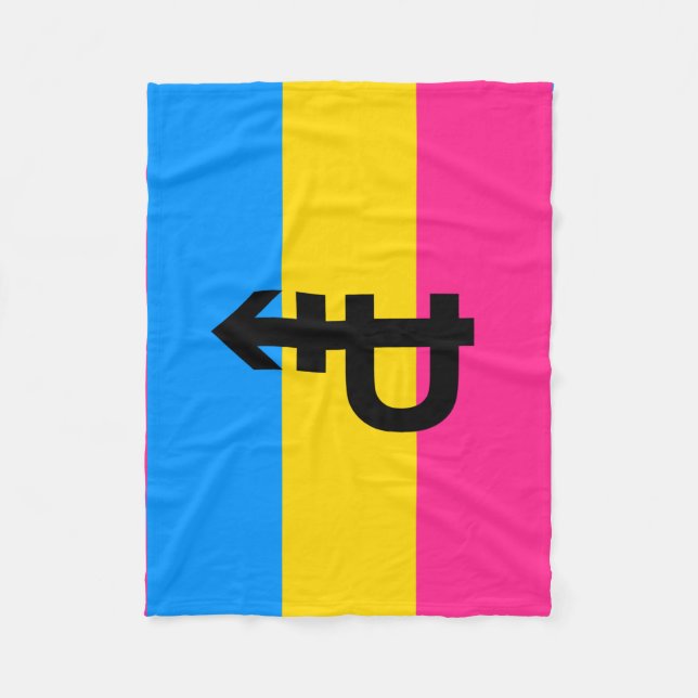Couverture Polaire Drapeau de fierté pansexuelle (Devant)
