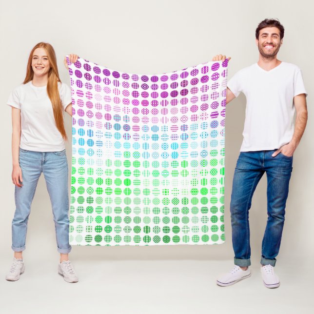 Couverture Polaire Drapeau de fierté Toric abstrait boho éclectique G (En situation)
