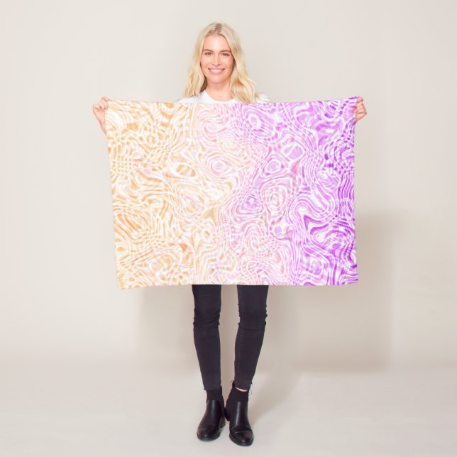 Couverture Polaire Drapeau de fierté Trixic Abstrait Bohème Squiggly  (En situation)