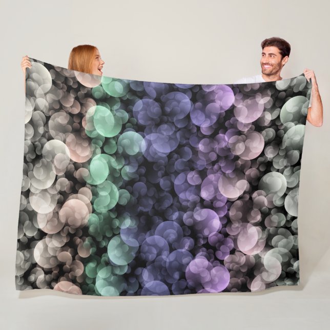 Couverture Polaire Drapeau de fierté Uingender Groovy Boho Bulles Écl (En situation)