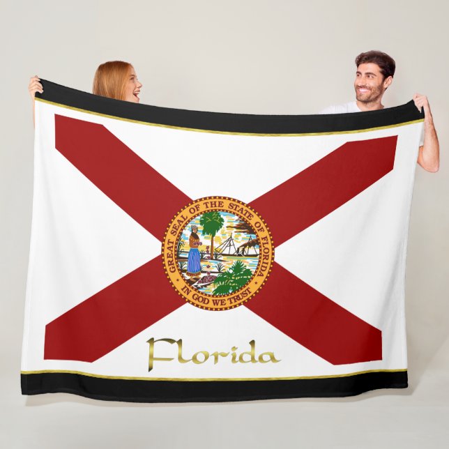 Couverture Polaire Drapeau de Floride (En situation)