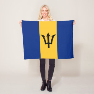 Couverture Polaire Drapeau de la Barbade patriotique