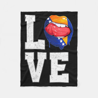 Couverture Polaire Drapeau de la Bosnie Fan de foot Amour Bosnien T S
