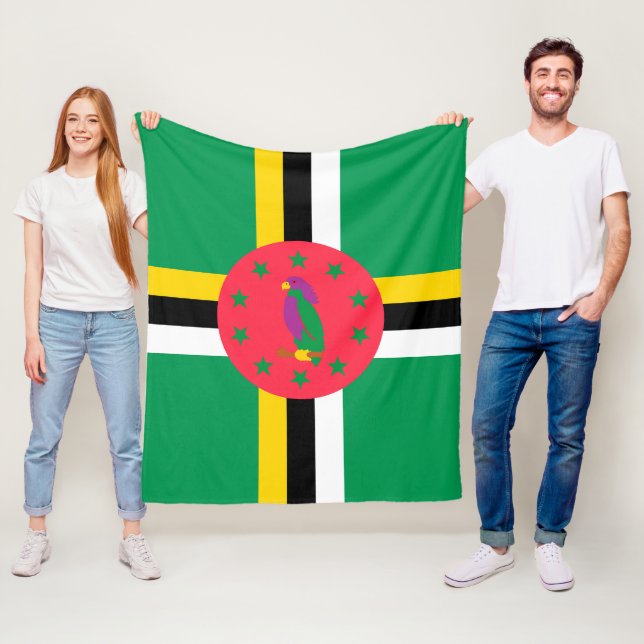 Couverture Polaire Drapeau de la Dominique (En situation)