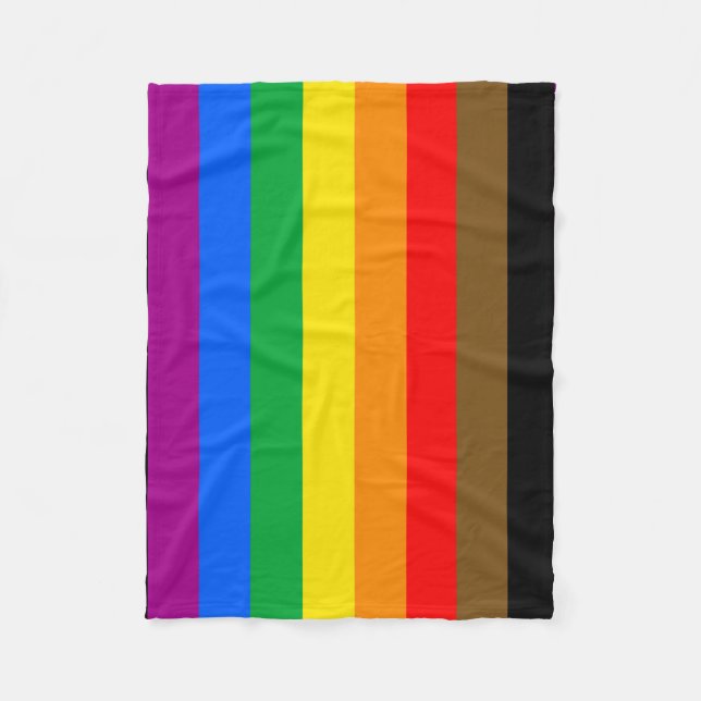Couverture Polaire Drapeau de la fierté arc-en-ciel de Philly (Devant)