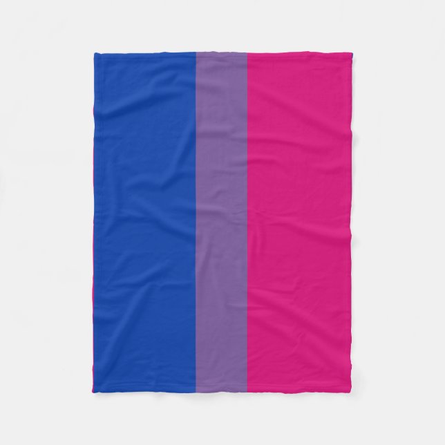 Couverture Polaire Drapeau de la fierté bisexuelle (Devant)