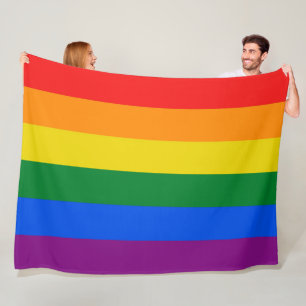 Couverture Polaire Drapeau de la fierté couleurs rayures fenêtre grip