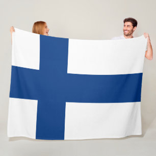 Couverture Polaire Drapeau de la Finlande Drapeau de la Croix Bleue l