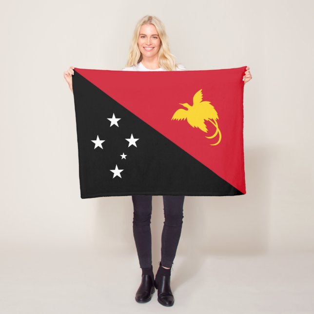 Couverture Polaire Drapeau de la Papouasie-Nouvelle-Guinée (En situation)