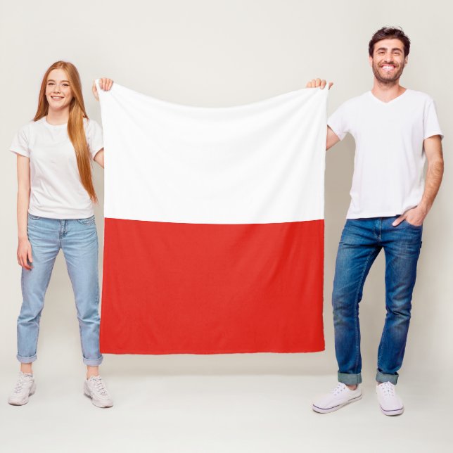 Couverture Polaire Drapeau de la Pologne (En situation)